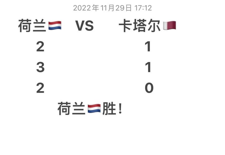 荷兰卡vs卡塔尔比分